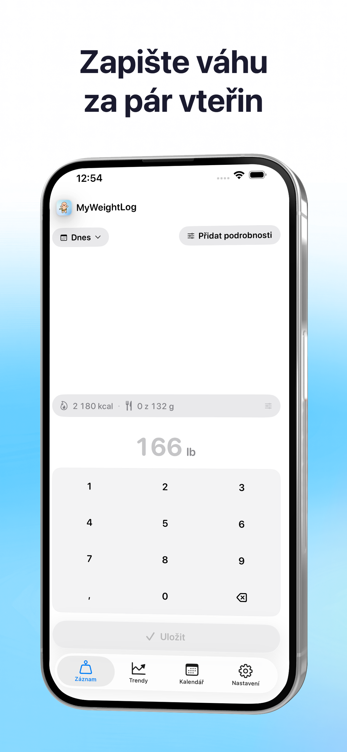 MyWeightLog app screenshot 2