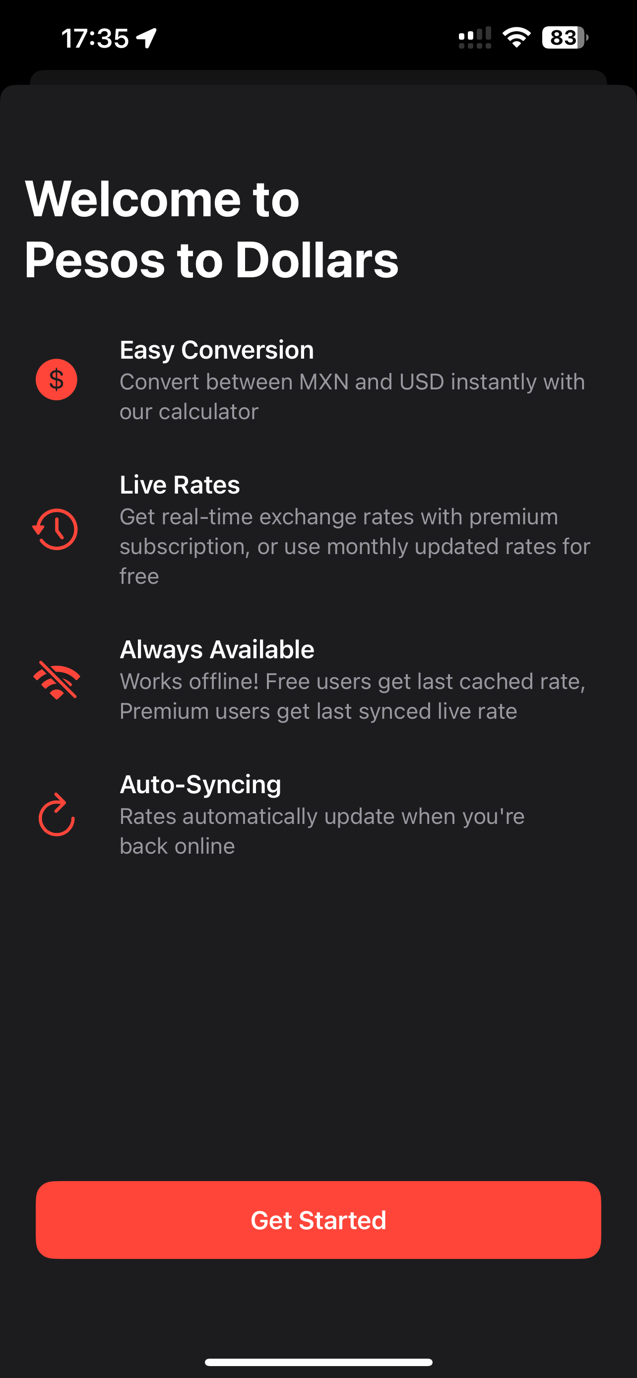 Pesos to Dollars Conversions screenshot 3