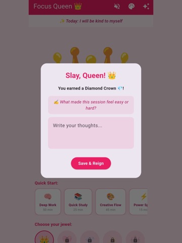Focus Queen: Stay slay Queen iPad screenshot