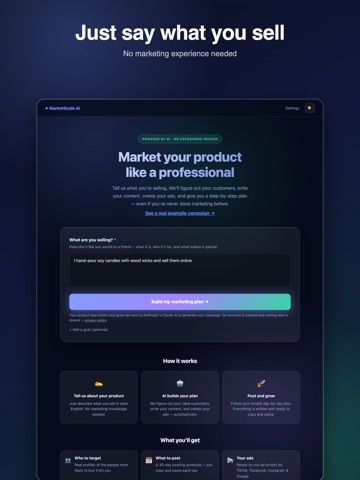 MarketScale: AI Marketing iPad screenshot