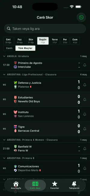 Kickly: Live Scores & Alerts screenshot 1