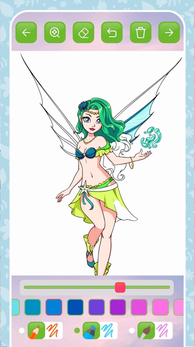 Fairy coloring book kids game' Screenshot