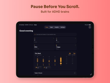 Nudge: ADHD Screen Time Pause iPad screenshot