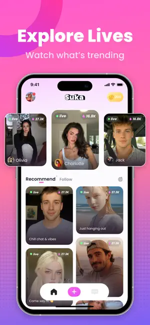 Suka - Live Stream, Chat iPhone screenshot 1