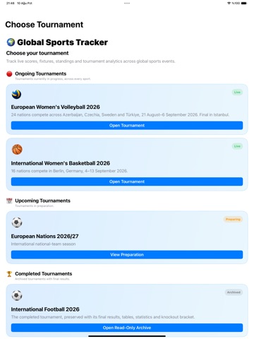 Global Sports Tracker