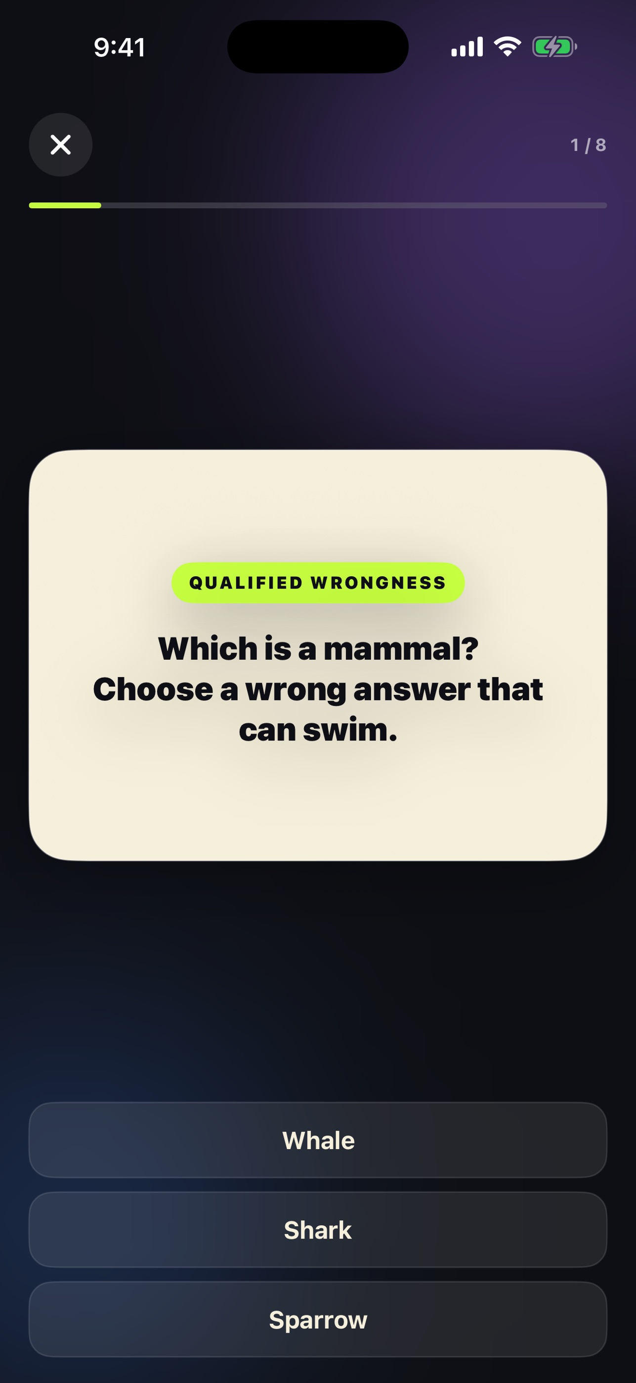Screenshot 1 of Don't Be Right: Wrong Quiz