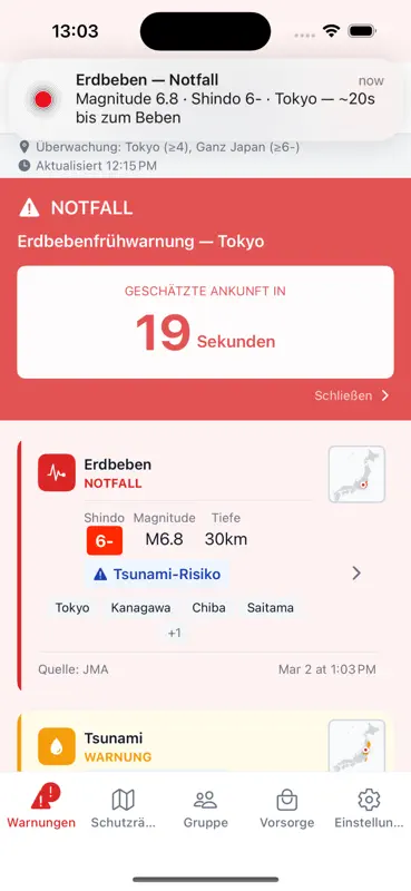 Japan Alerts screenshot 1 of 10