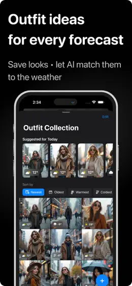 Stylix: Plan Outfit by Weather on iPhone, screenshot 2