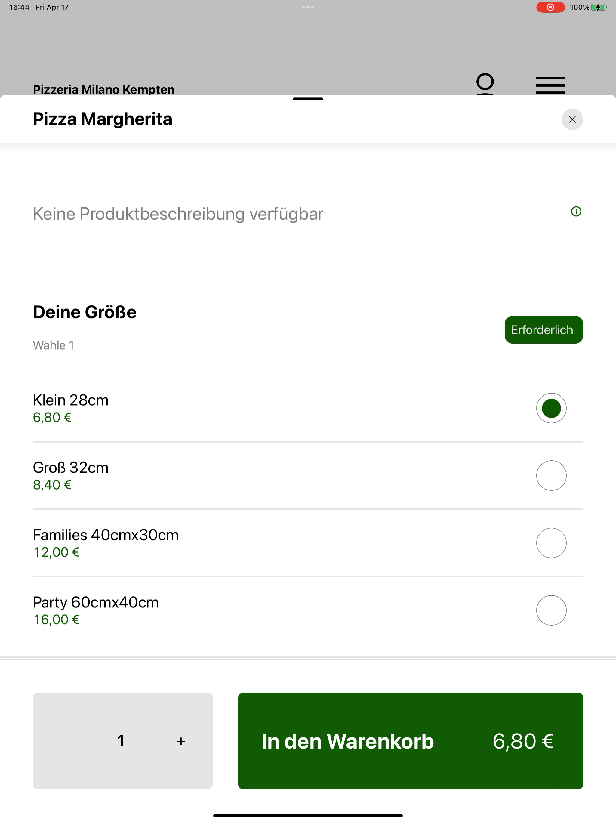 Pizzeria Milano Kempten DE