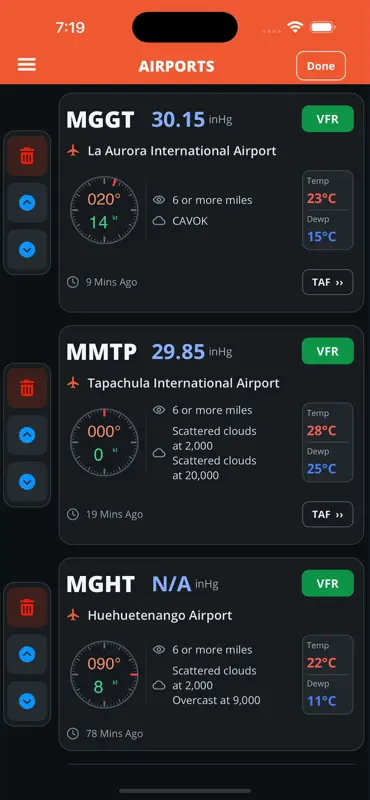 XDMetar - Metar & Taf screenshot 9 of 9