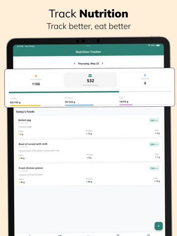 AI Food Tracker - DietPal iPad screenshot