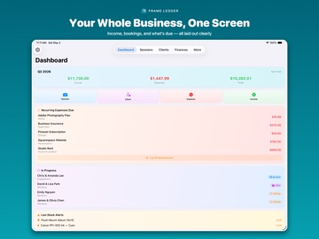 Frame Ledger iPad screenshot