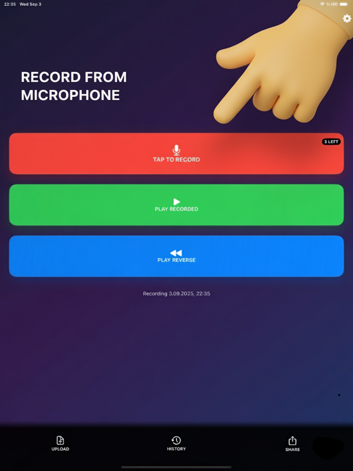 Reverse Sing, Song, Audio