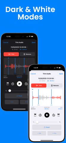 Voice Recorder Audio Editor. iPhone screenshot