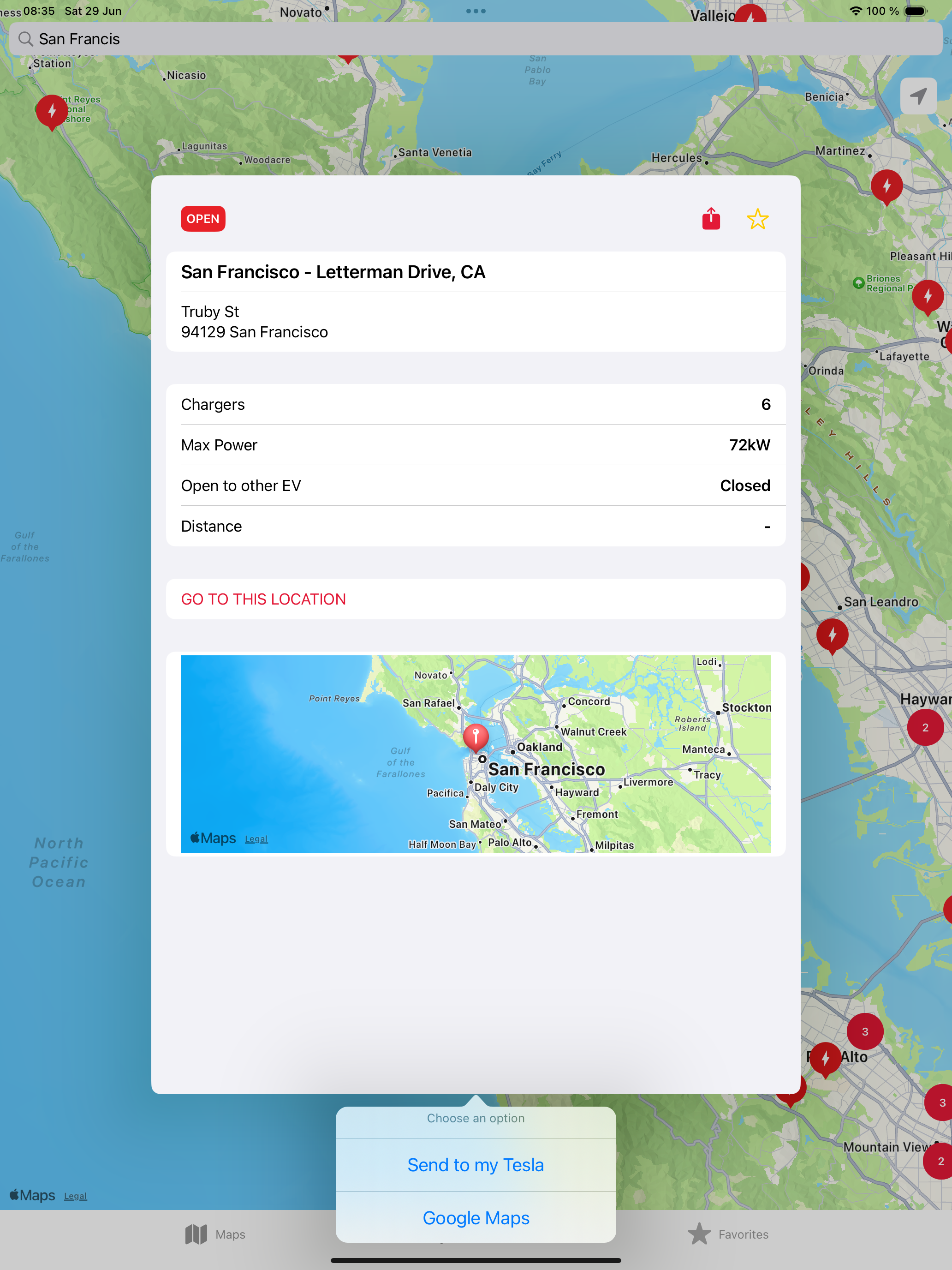 Supercharger for Tesla • Map