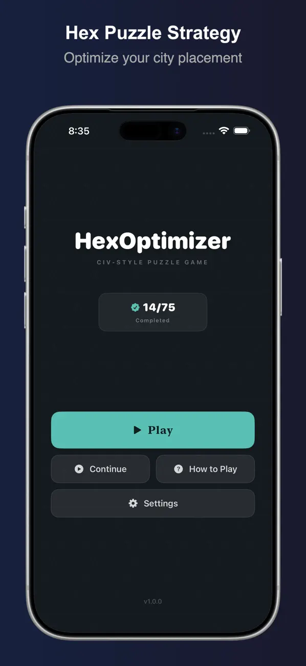 Screenshot #1 pour Hex Optimizer: City Builder