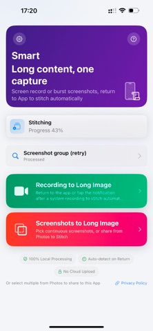 SmartScrollCapture iPhone screenshot