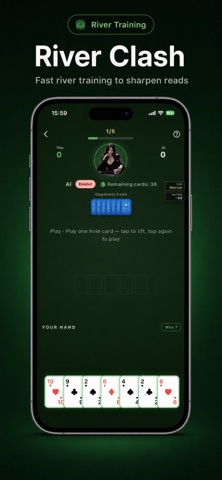 Poker Trainer AI -Texas Holdem iPhone screenshot