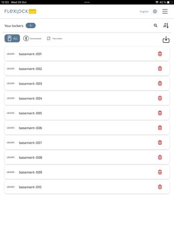 Flexlock Card+ Admin app screenshot