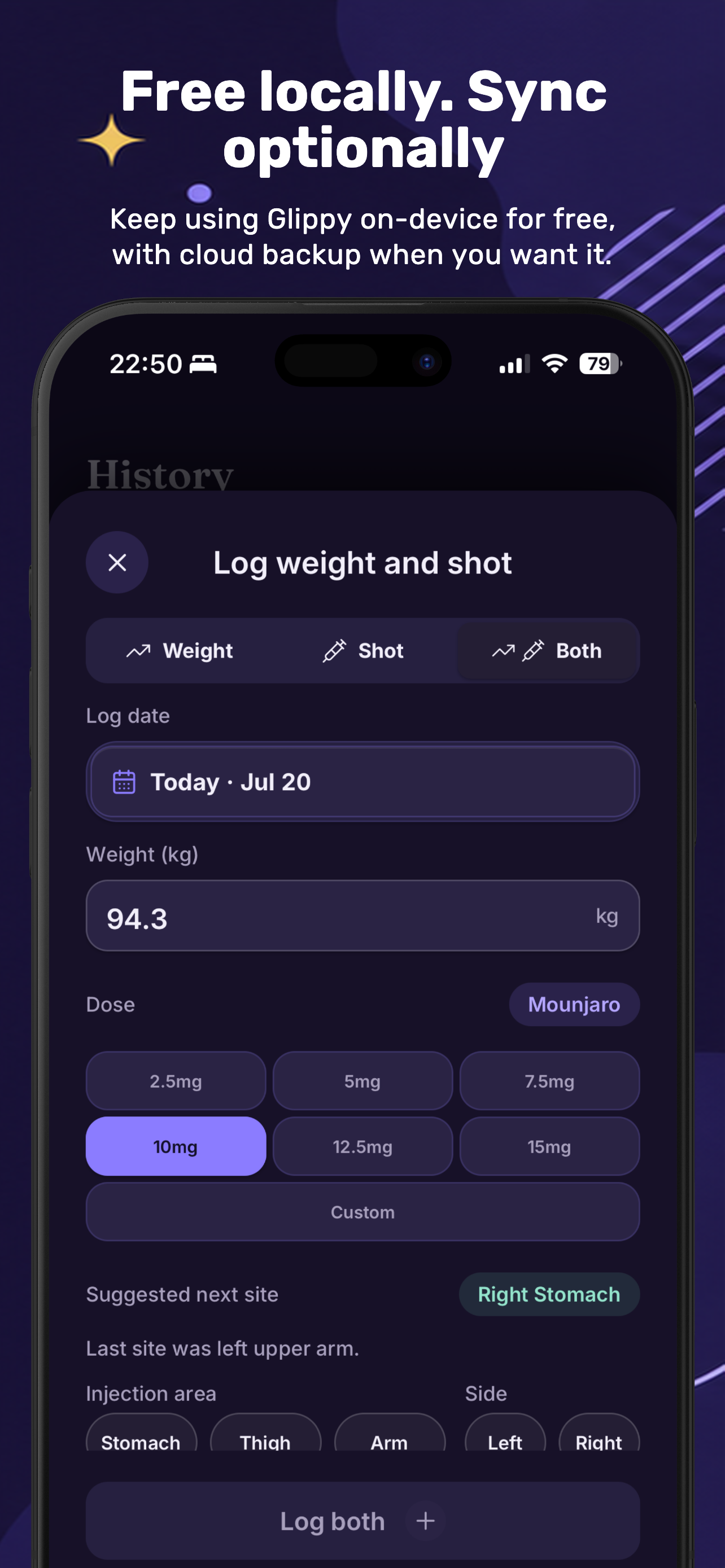Glippy: Private GLP-1 Tracker screenshot 5