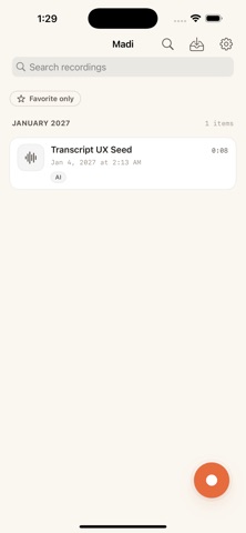 Madi: Voice memo with snaps screenshot