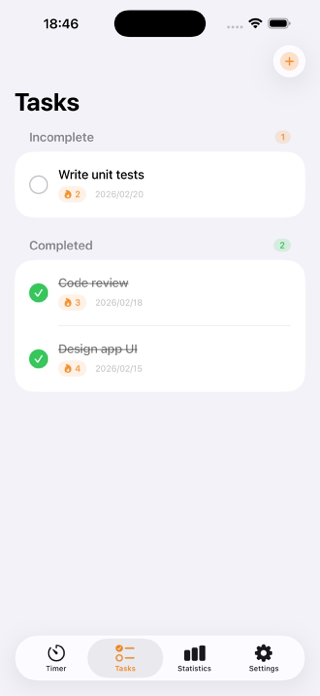 Pomodoro - Focus & Tasks Screenshot 2 of 3