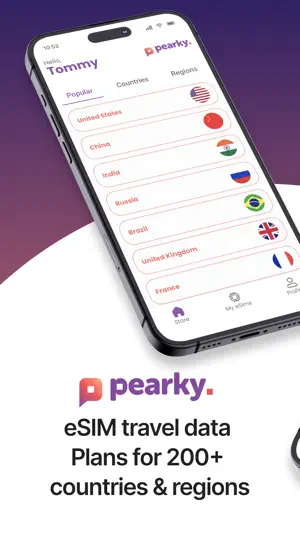 Pearky: Travel eSIM & Data screenshot 1