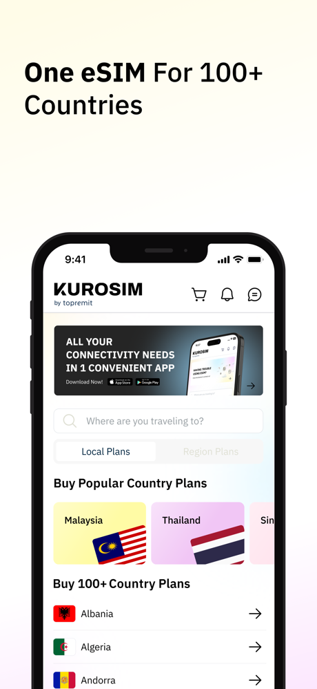 Kurosim: International eSIM screenshot 3