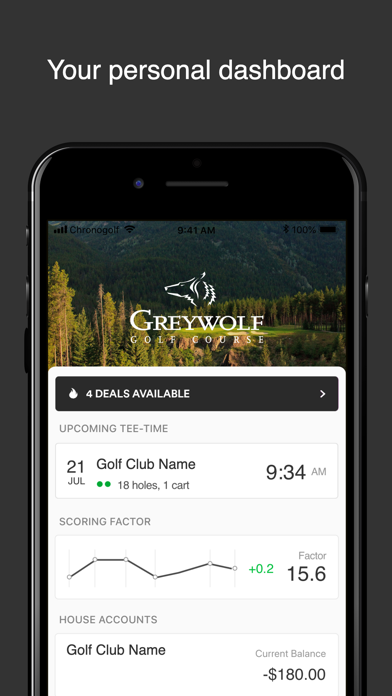 Greywolf Golf app screenshot