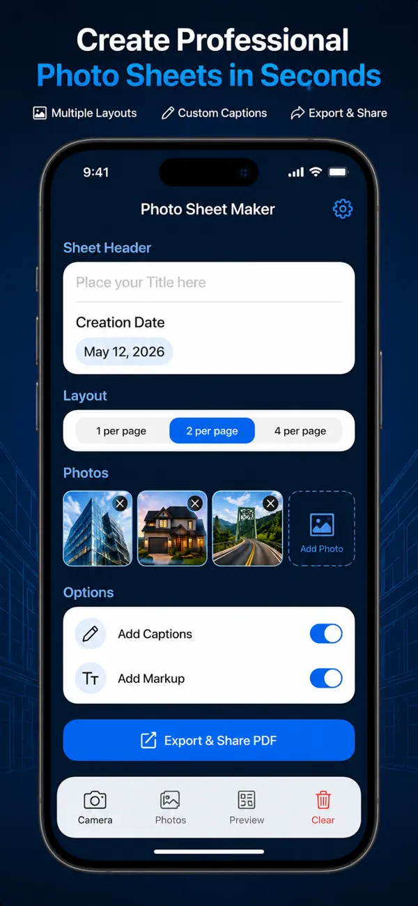 Screenshot #2 pour Photo Sheet Pro