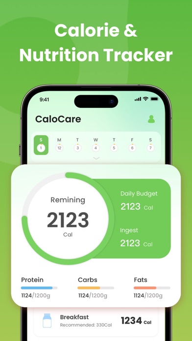 AI Calorie Counter: CaloCare Screenshot