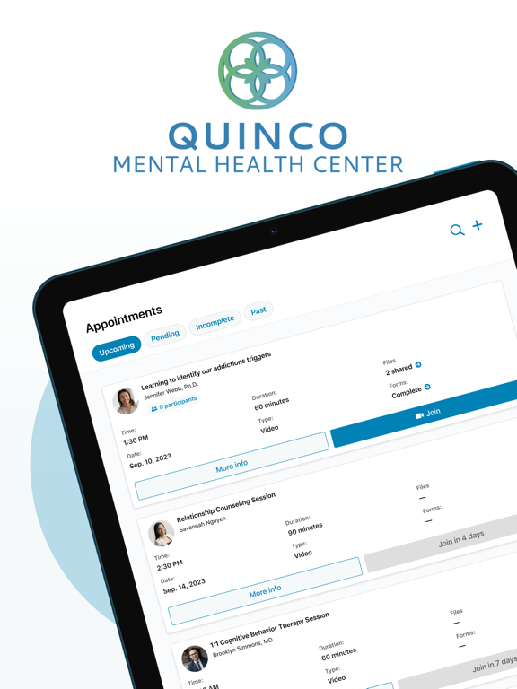 Quinco Mobile Access iPad screenshot 1 - Medical app