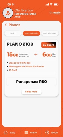 Rapidin - Telefonia Móvel screenshot