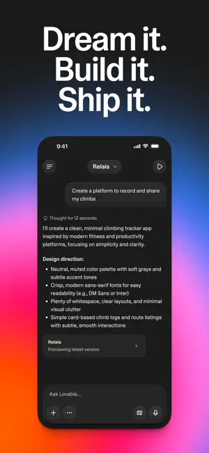 Lovable: Build Apps With AI iPhone screenshot 2