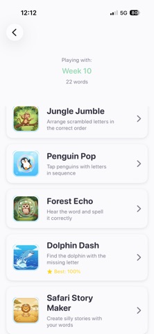 Spell Safari iPhone screenshot