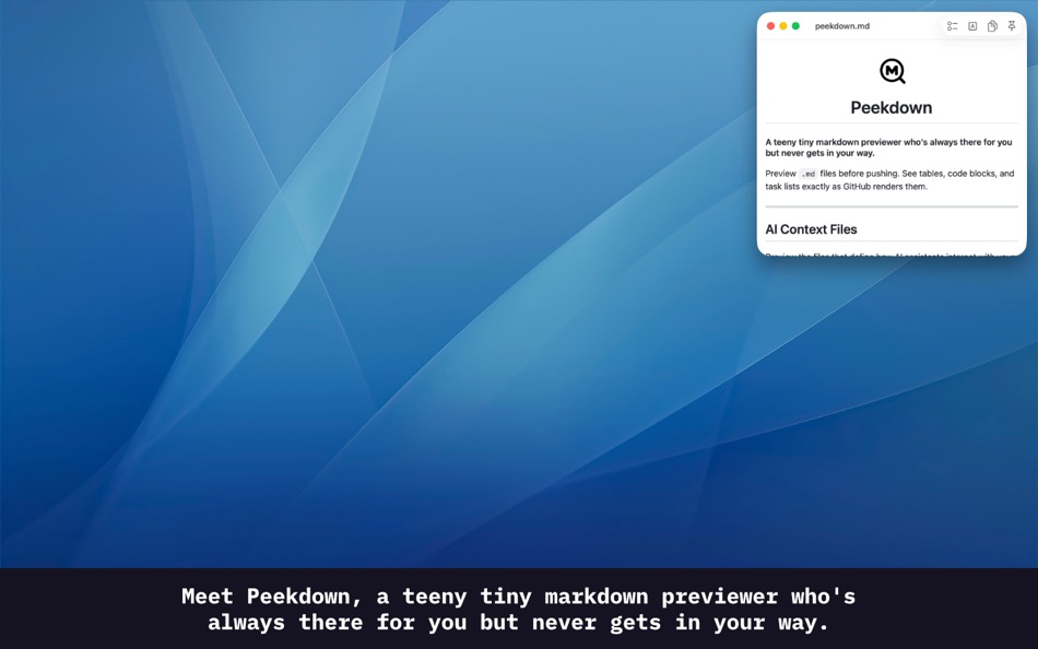 #1. Peekdown (macOS) Által: Tim Gavin
