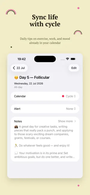 Spanda: Cycle Calendar screenshot 1