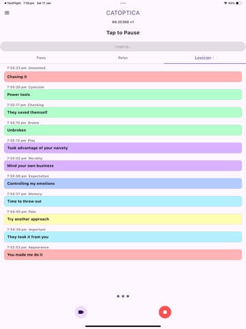 CATOPTICA iPad screenshot