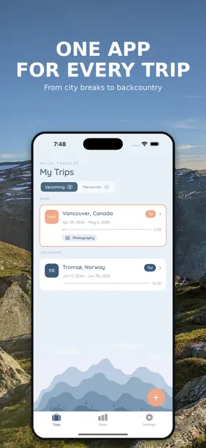 Wanderpack: Packing List screenshot 1