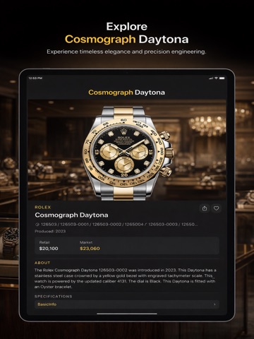 Horology - Watch Collection iPad screenshot