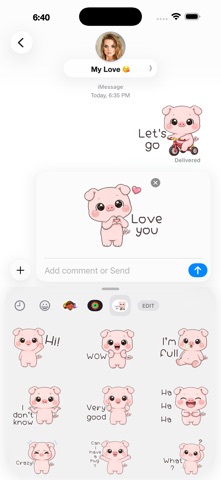 Chubby Pinky Pig - WA Stickers screenshot