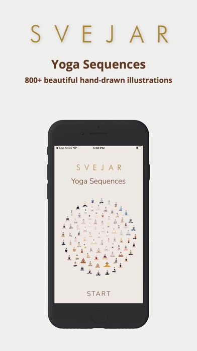 SVEJAR Yoga Sequences iPhone screenshot 1 - Health & Fitness app