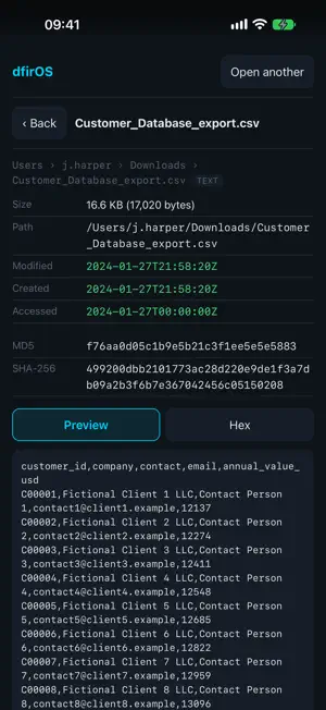 dfirOS screenshot 2