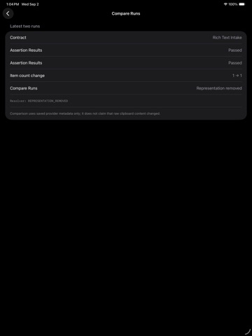 PasteProbe iPad screenshot