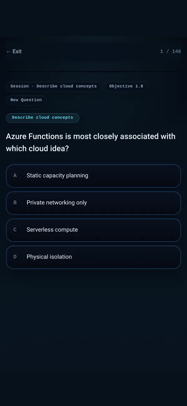 Screenshot #1 pour CertCrush: Azure AZ-900