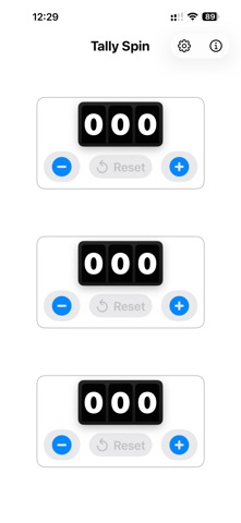 Tally Spin iPhone screenshot