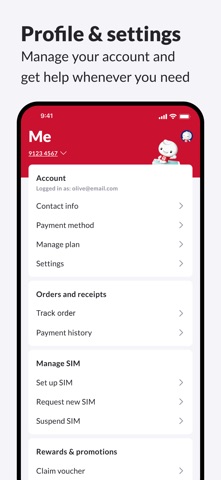 Singtel hi! iPhone screenshot