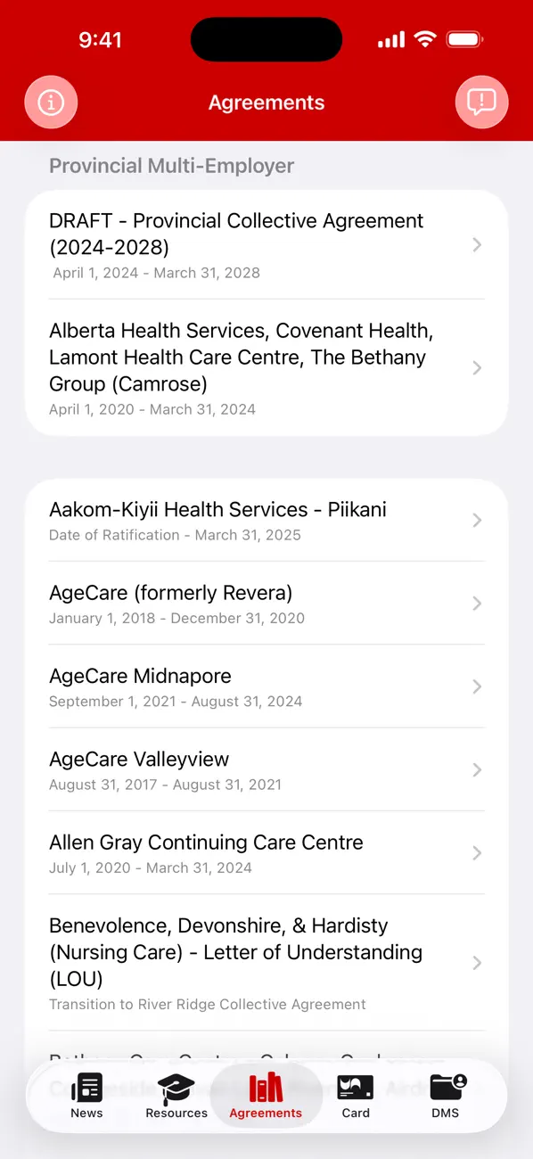 #5. UNA (iOS) Által: United Nurses of Alberta