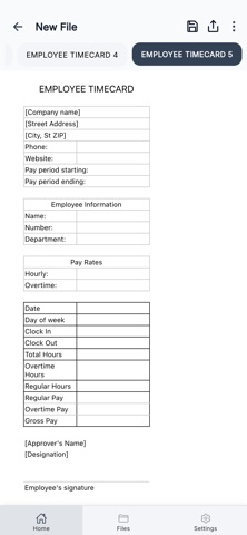 Employee Timesheet iPhone screenshot