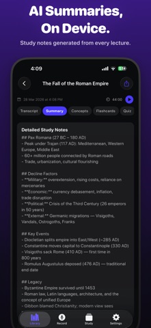 Lecture Studio- AI Study Notes screenshot